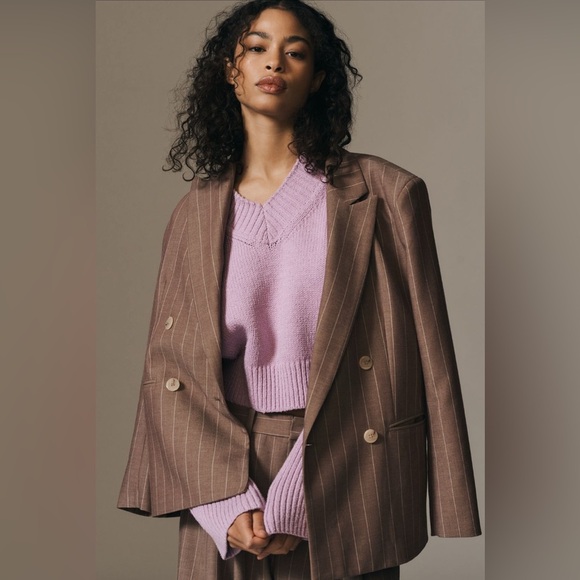 NWT! By Anthropologie Lilac Bell-Sleeve V-Neck Sweater - Size 1X 🎶 - Picture 5 of 16